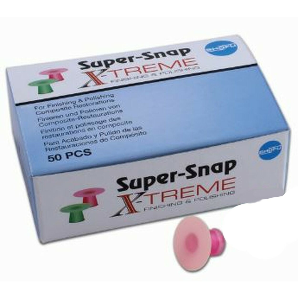 *50-Pieces* Shofu Super-Snap X-TREME Finishing & Polishing Super Fine Red L512
