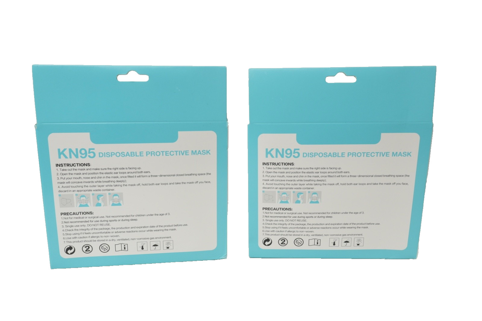 2 Packs of 10 PCS KN95 Protective Disposable Face Mask Respirator NEW