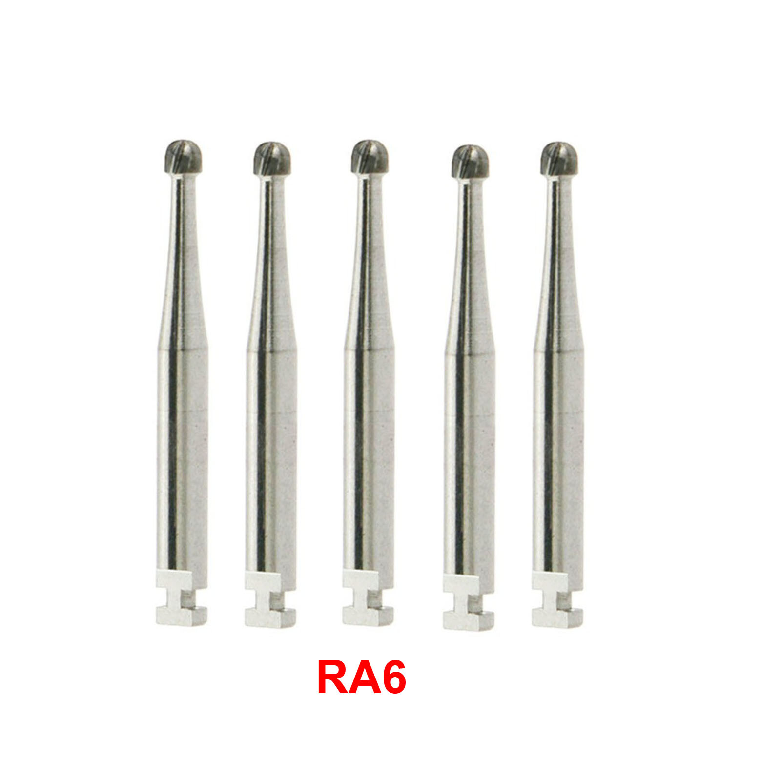 5Pcs Dental Carbide Bur Round f/ Slow Speed Latch Type RA#1-#8 Burs Contra Angle