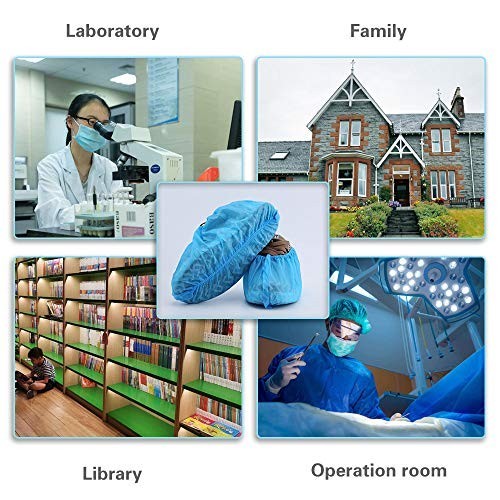 200 Pack (100 Pairs) Disposable Boot & Shoe Covers Non-Slip Durable Indoor Pro