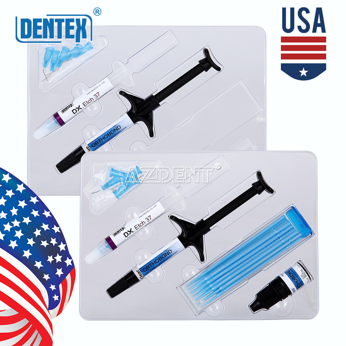 Dental Dentex Light Cure Orthodontic Composite Resin Adhesive Kit Syringe