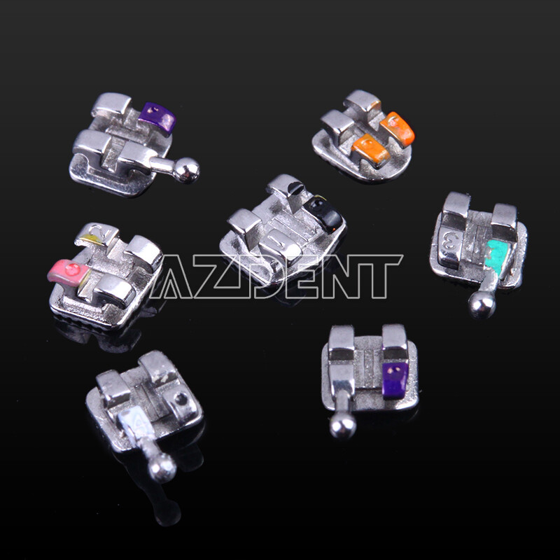 Dental Orthodontic Monoblock MIM Brackets Braces Mini Roth/ MBT 018/ 022 Hook345