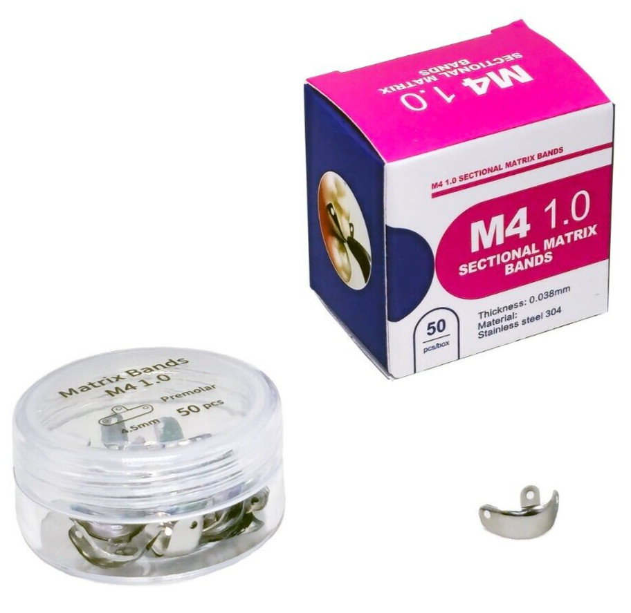 Dental Sectional Matrix M4 1.0 Matrices Refill All Sizes 50/PACK Tofflemire Type