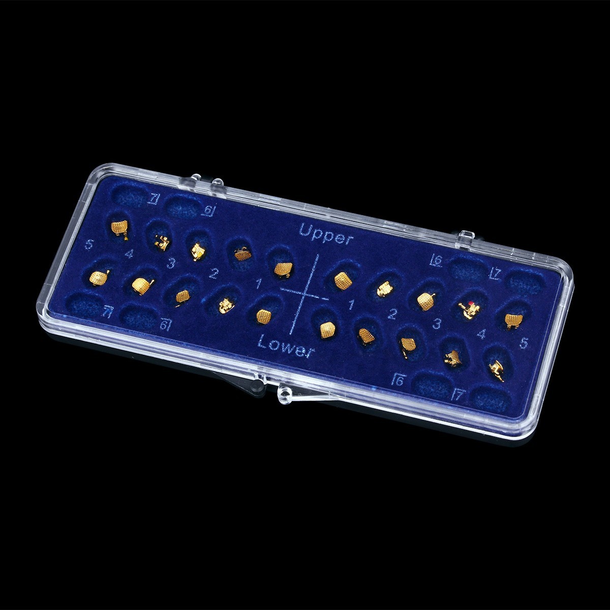 Dental Orthodontic Gold Brackets Mini Roth 022 Hooks 345 Brace AZDENT