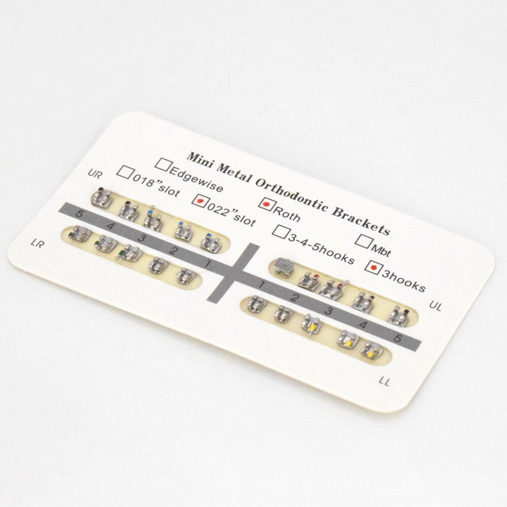 20 Pcs/Pack Dental Monoblock MIM Orthodontic Metal Brackets Braces Mesh Base