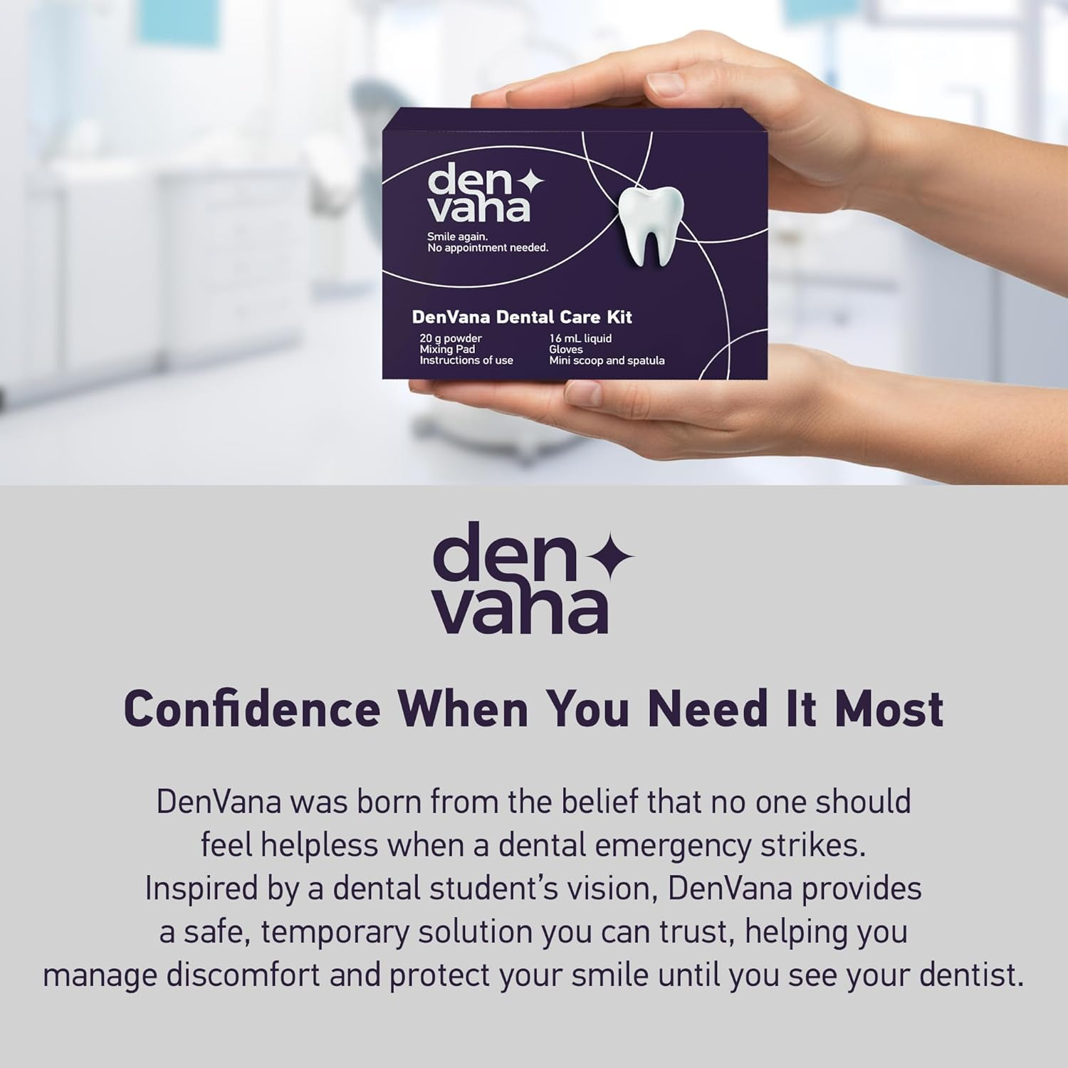 Dental Cement Kit – Zinc Oxide Eugenol Temporary Filling & Crown Repair | Tooth