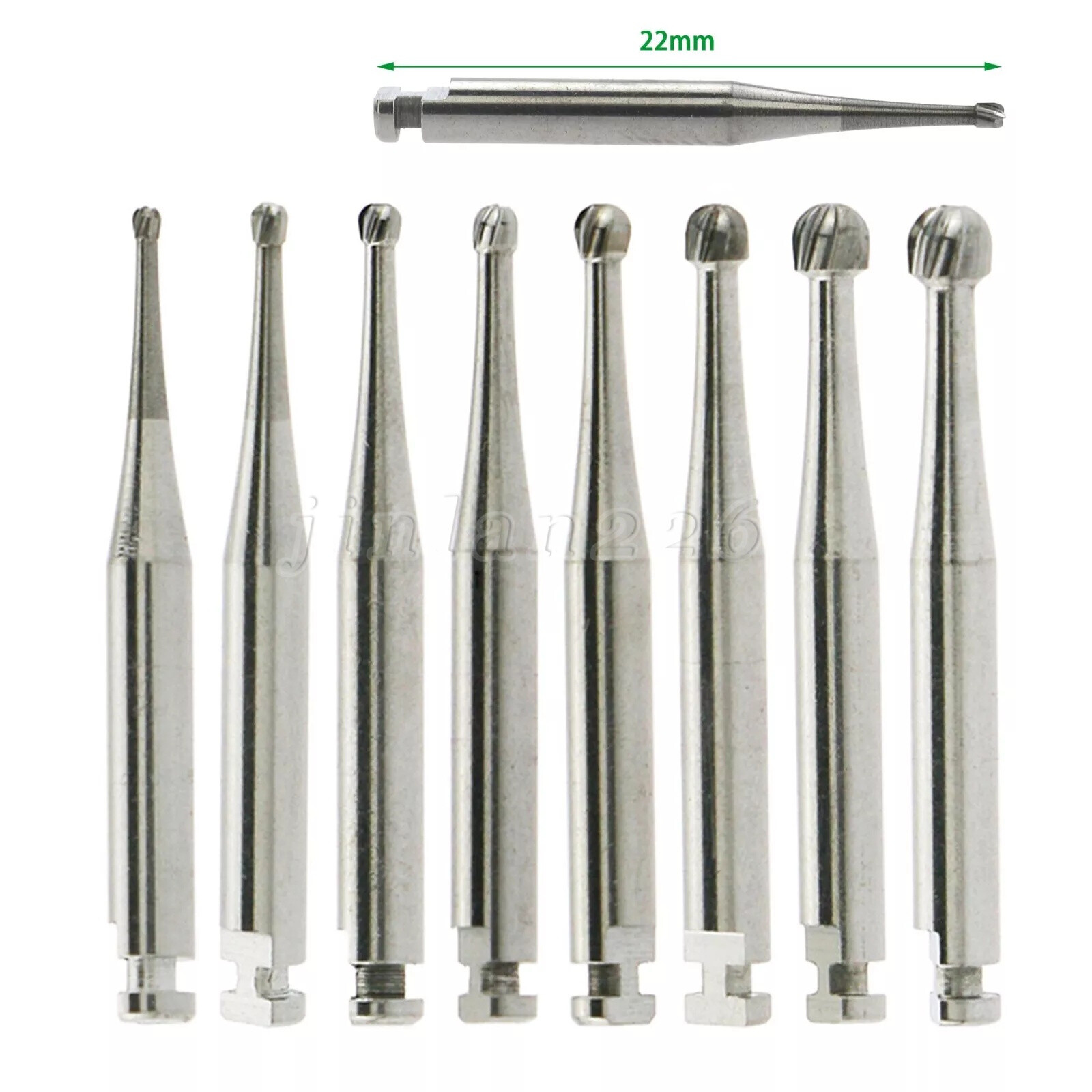 5 Pcs/Pack Dental RA Round Carbide Bur For Slow Speed Latch Type RA 1#-8# USA