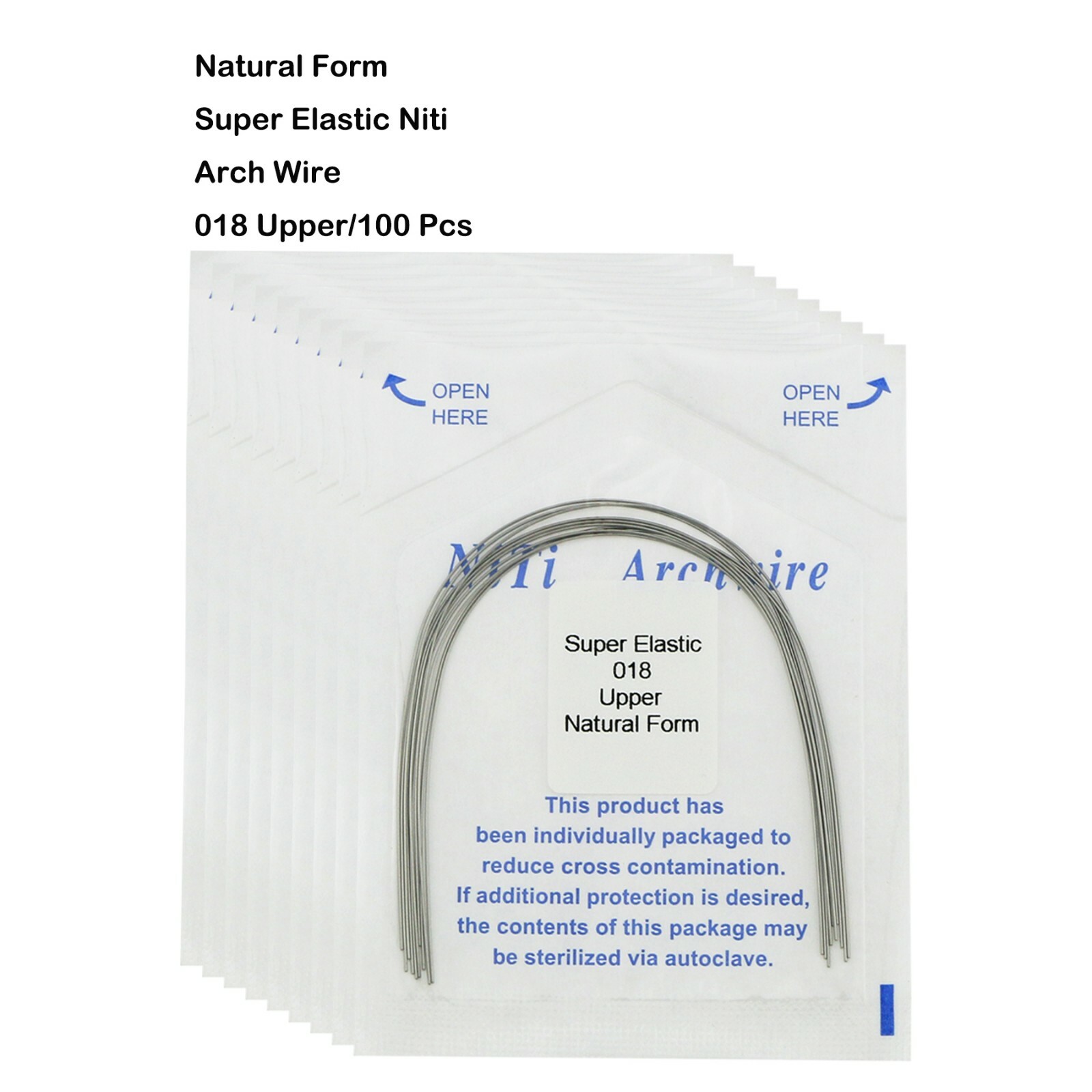 Dental Orthodonic Niti Arch Wire Natural Form Super Elastic Upper/Lower 012-020