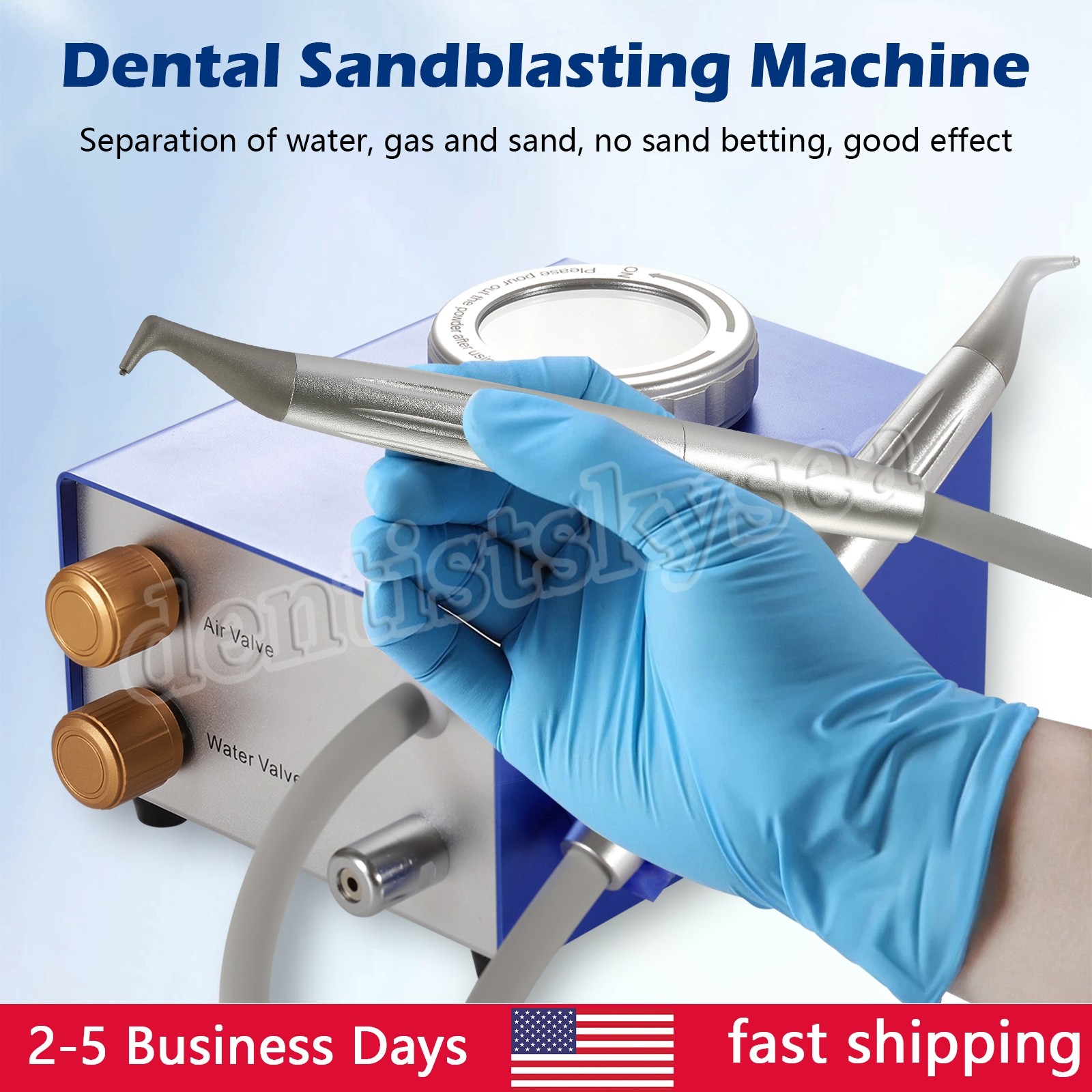 Flow Teeth Polishing Polisher Handpiece Hygiene Jet 2/4 Holes Dental Air Prophy
