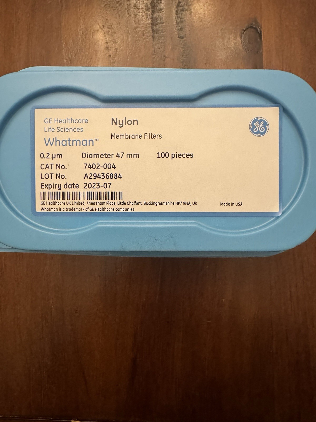 Whatman Nylon Membrane Filters 0.2um Dia 47mm 100 Pieces