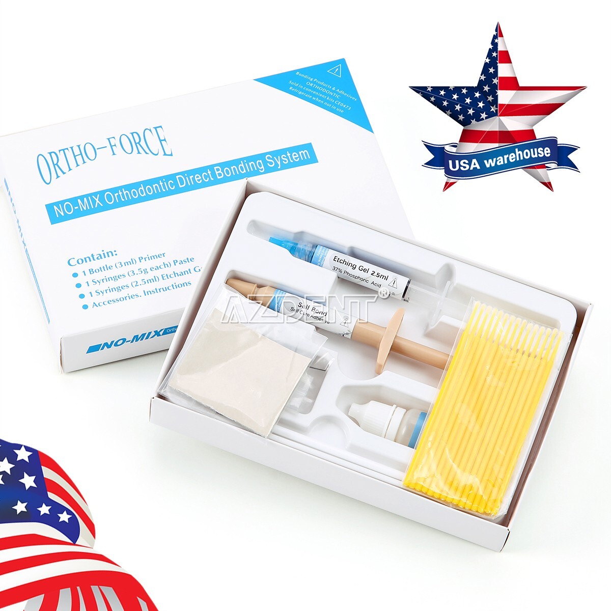 Dental Orthodontic Adhesive No-Mix Bonding Resin Light Cure Blue/no-mix Mini Kit