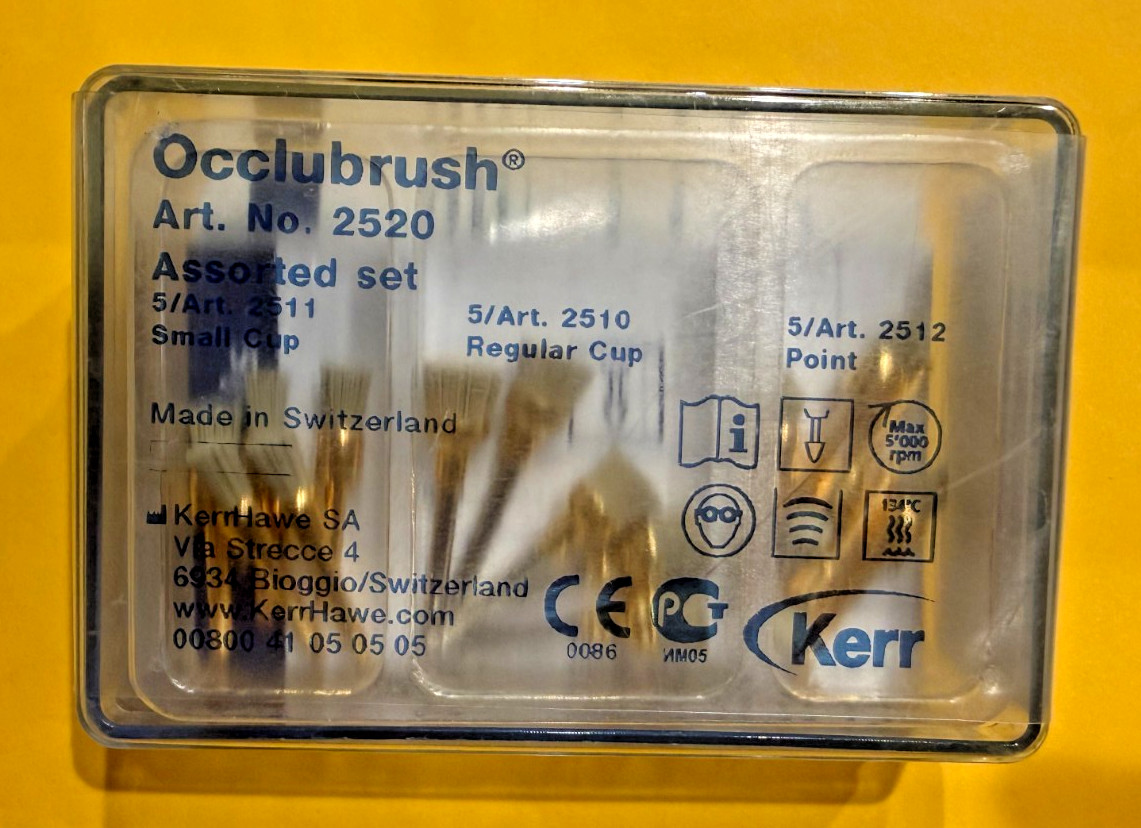 KERR OCCLUBRUSH 2520 Assorted 15 Units SWISS MADE ORIGINAL