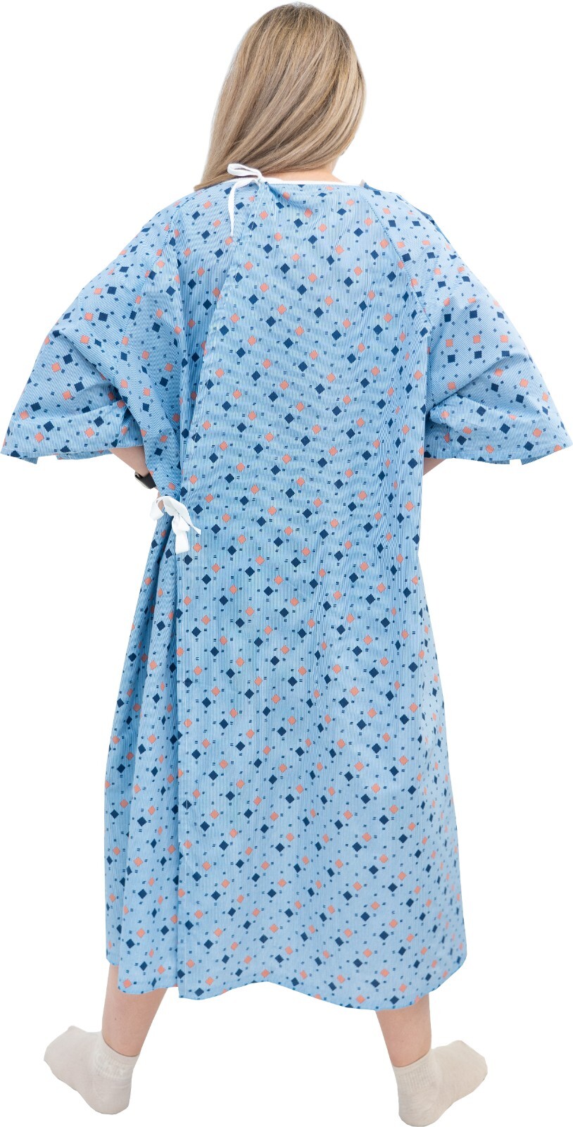 3 Pack – Unisex Hospital Gown IV Snap Sleeves – Fits Small to 2XL