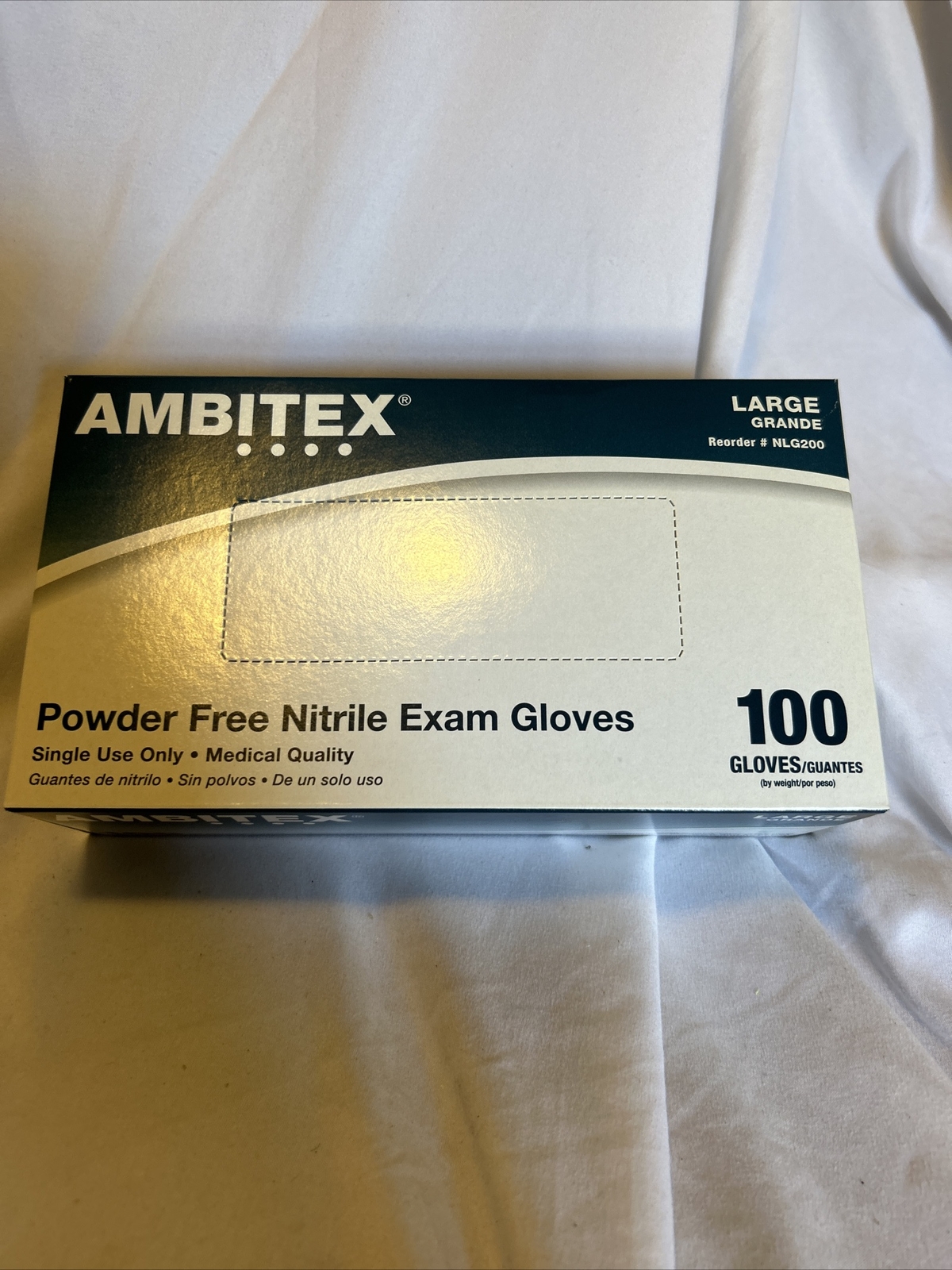 Ambitex NLG400 Nitrile Large Disposable Gloves Box – 100 Pieces