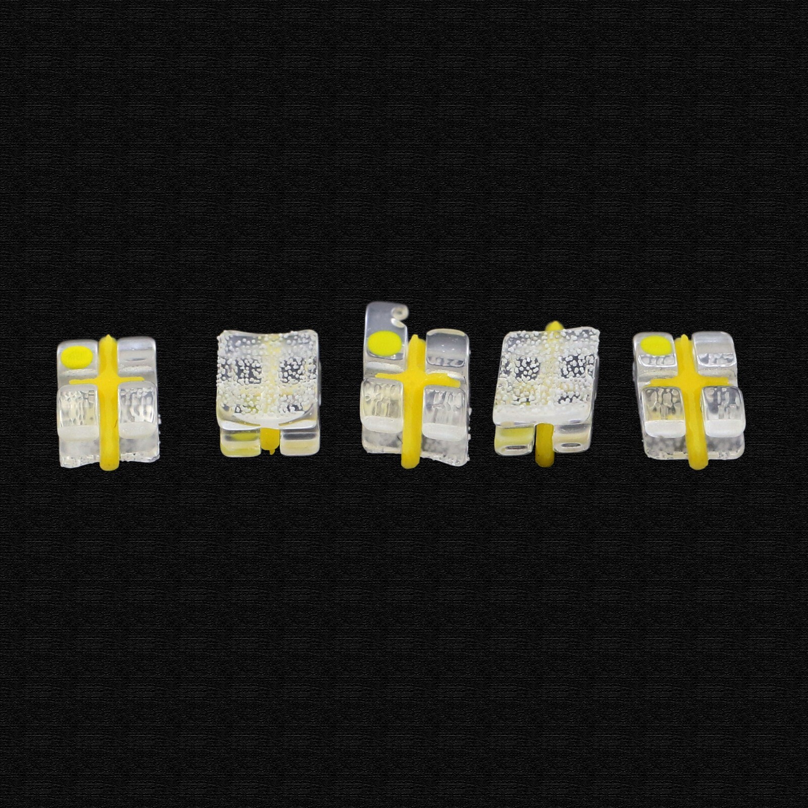 Orthodontic Sapphire Bracket Monocrystalline Aesthetic Brace Roth 022 3w/h Upper