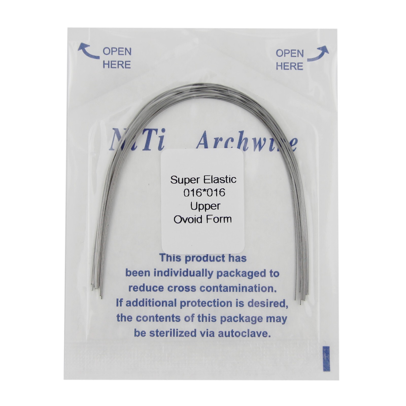 US 100PCS Orthodontic Niti Arch Wire Super Elactic Ovoid Form Round Rectangular