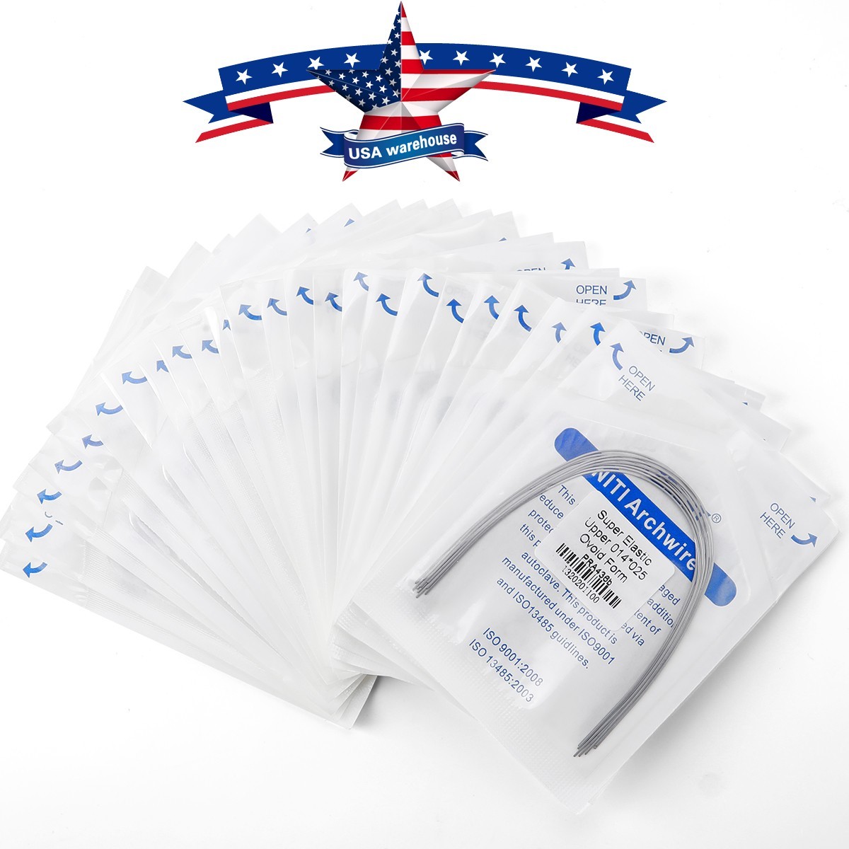 AZDENT Dental Ortho Super Elastic Rectangular Arch Wire Niti Ovoid upper/Lower
