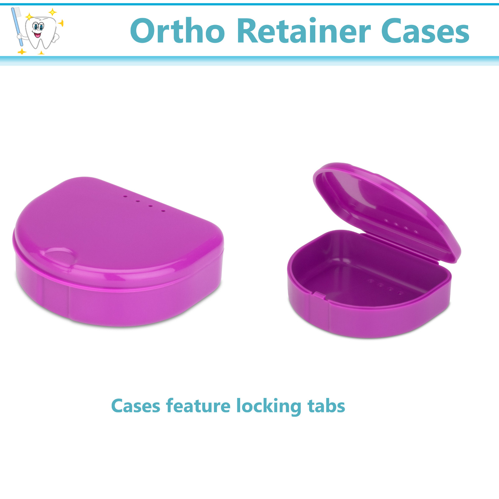 Dental Denture Box Retainer Box Carrier 4W x 2in x 2in Upto 200 Retainers/Case