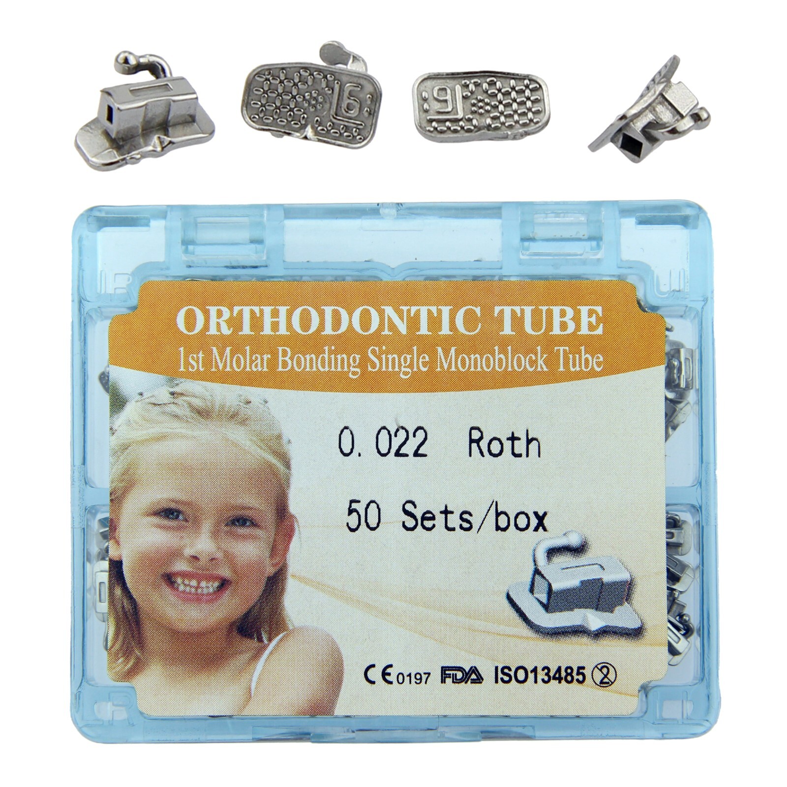 tubos de ortodoncia Dental Orthodontic Molar Tubes Buccal Tube Roth MBT 022 1st