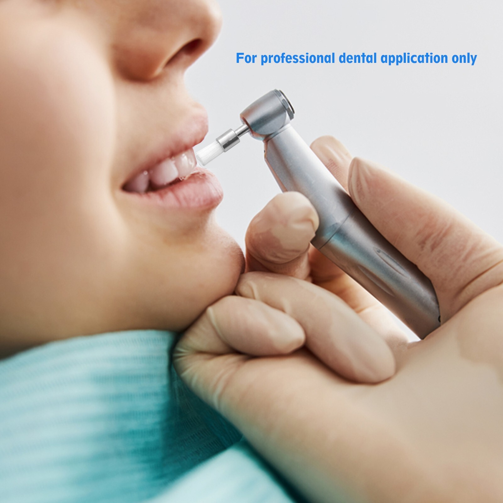 OneMed Disposable Dental Prophy Polishing Brush Latch Flat Type White 100Pcs/Box