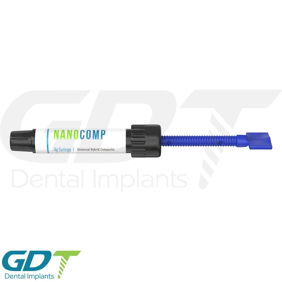 NanoComp Universal Hybrid Composite Dental Resin, 4g Syringe