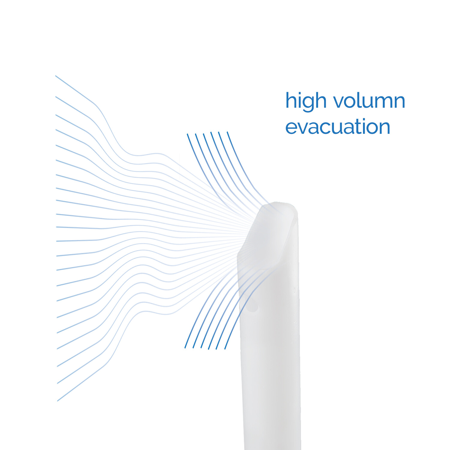 JMU Disposable Dental HVE Tips High Volume Evacuator Suction Tips Vented White