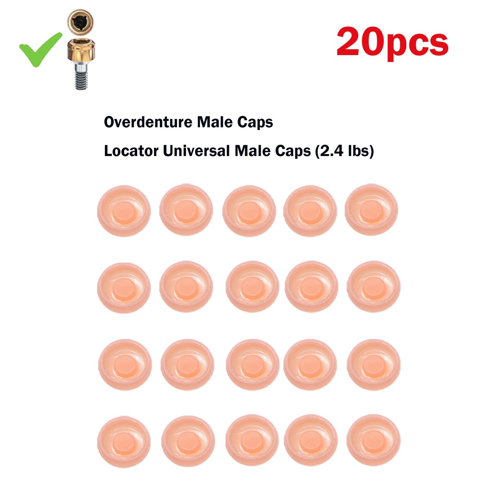 Zest Locator Abutment Retention Replacement Insert Cap Dental Overdenture Parts