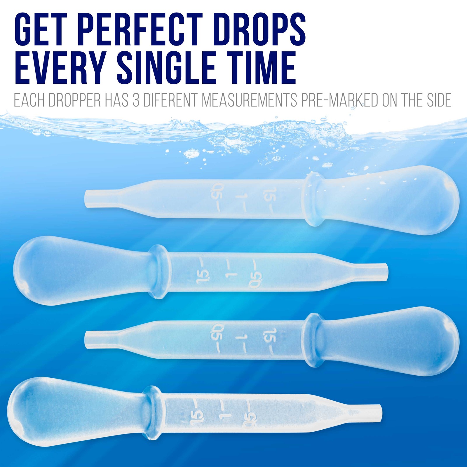 25 Disposable Plastic PIPETTE EYE DROPPERS Transfer Liquids Mix Airbrush Paint