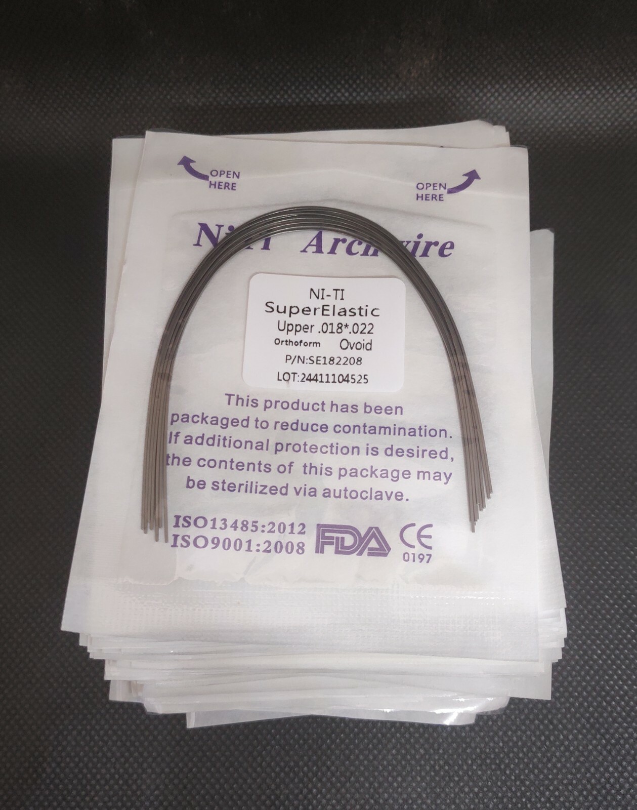 10 Packs Dental Orthodontic Super Elastic NITI Arch Wires Ovoid Form Rectangular