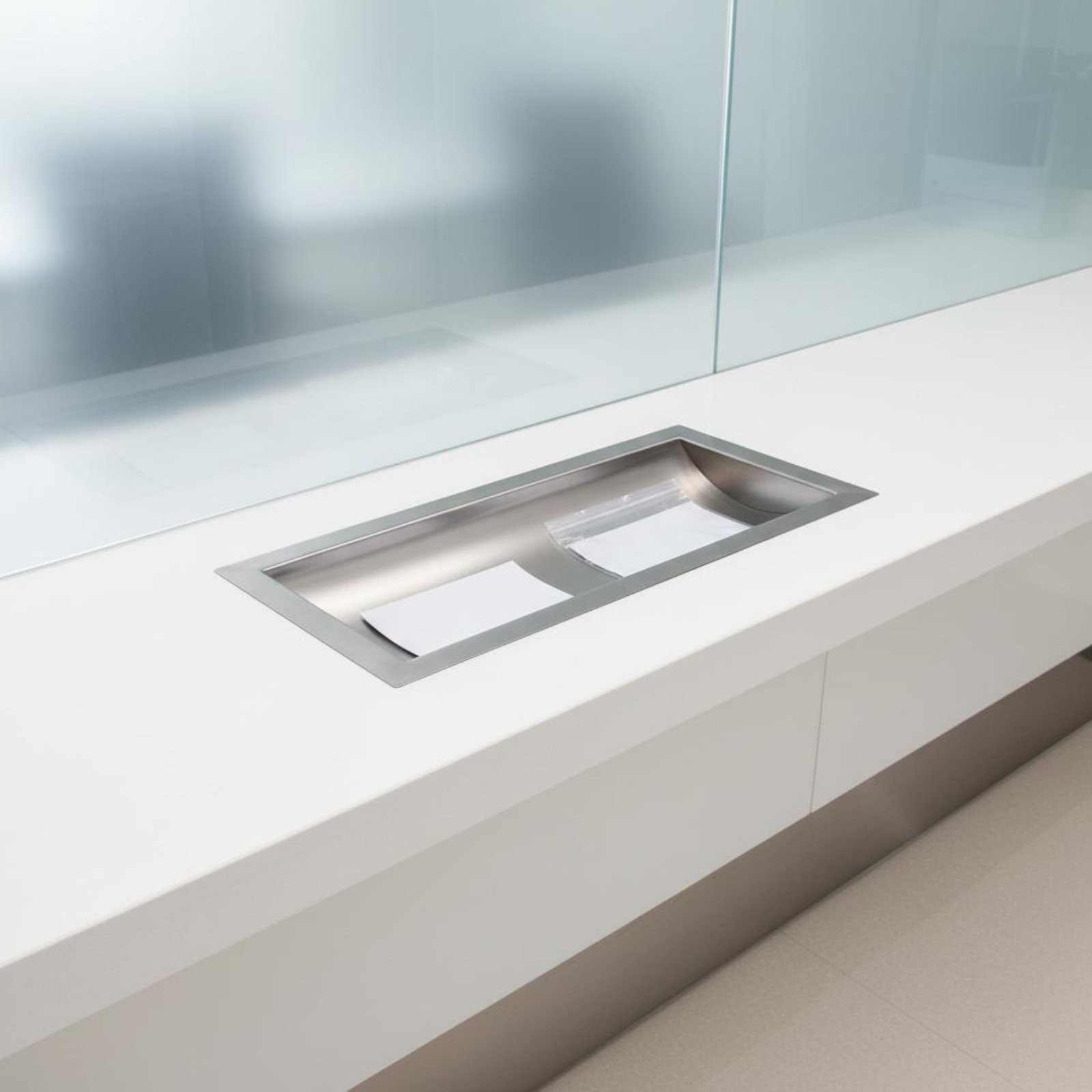 Stainless Steel Currency Tray Easy Installation Transaction Tray Tray Brushed