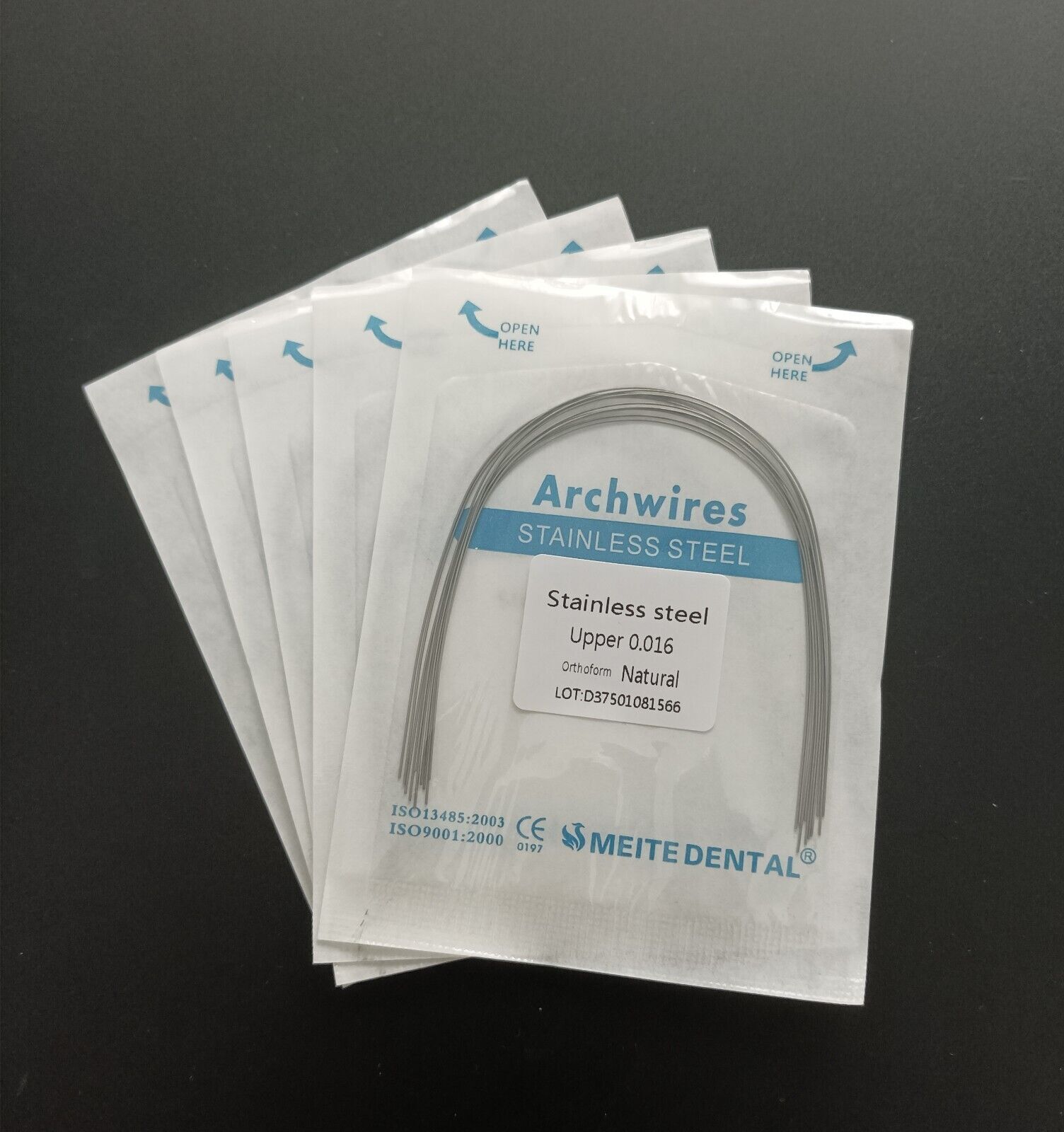 Dental Orthodontic Stainless Steel Arch Wires Round Wire Ovoid/Natural 10pcs/bag