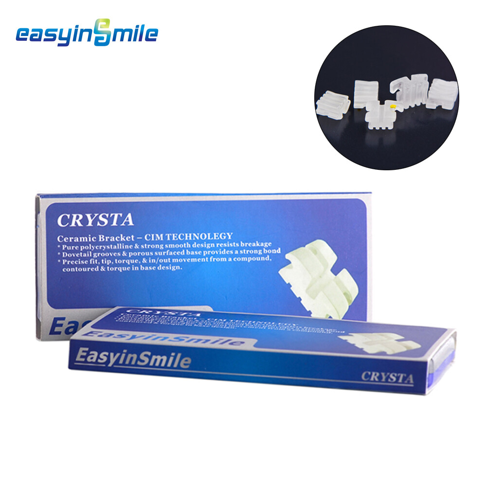 1/10PK Dental Brackets Orthodontic Ceramic Braces Clear MBT Roth 022 Hooks 3/345