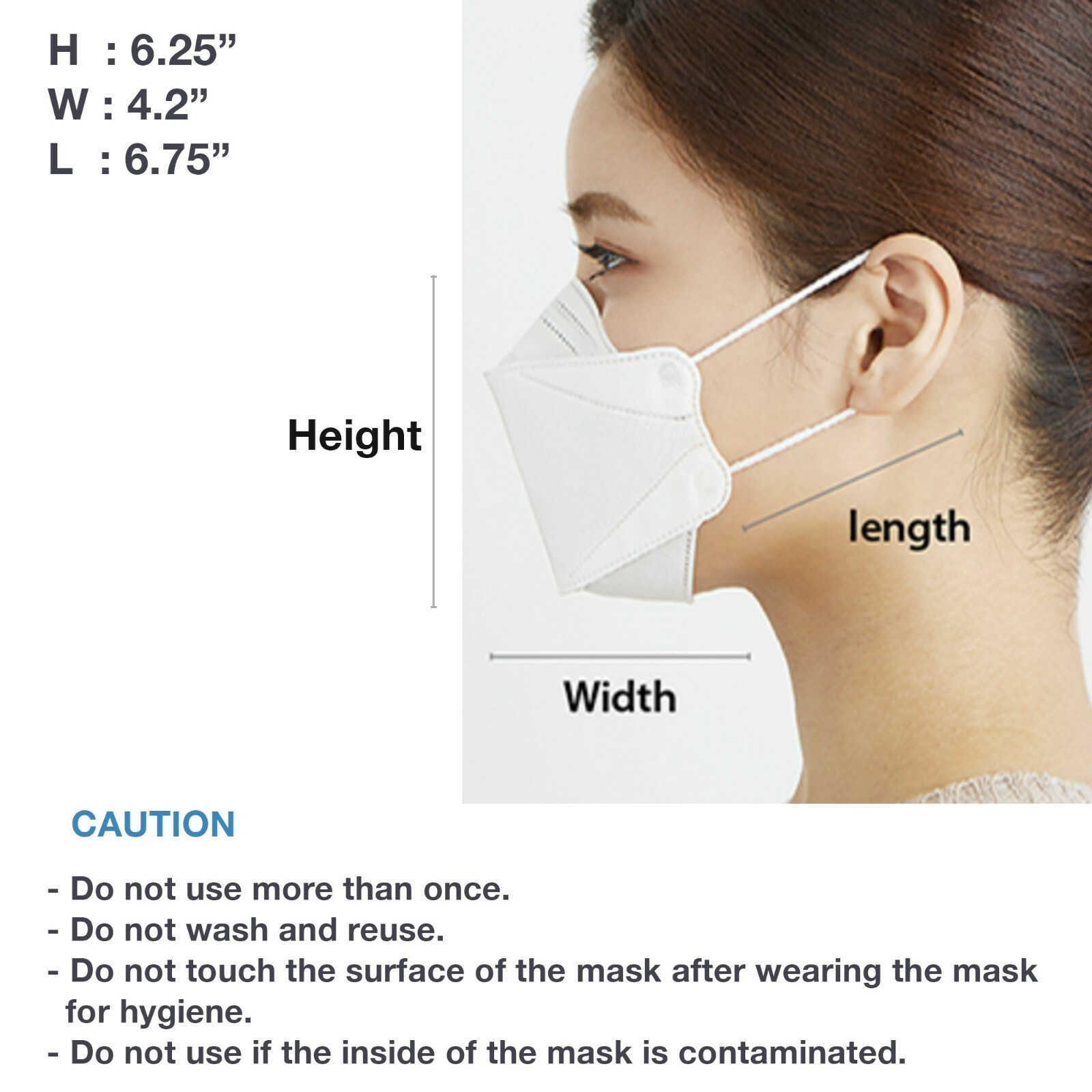 Bulk Lot Unisex Adult KF94 Disposable Nose Mouth Covering Cup Mask Made In Korea