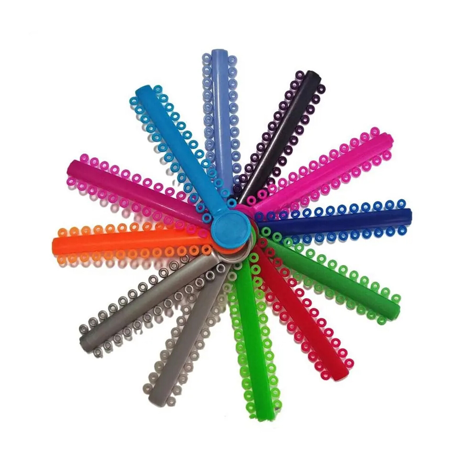 1040pcs Dental Orthodontic Ligature Ties Braces Elastic Rubber Bands Mixed Color