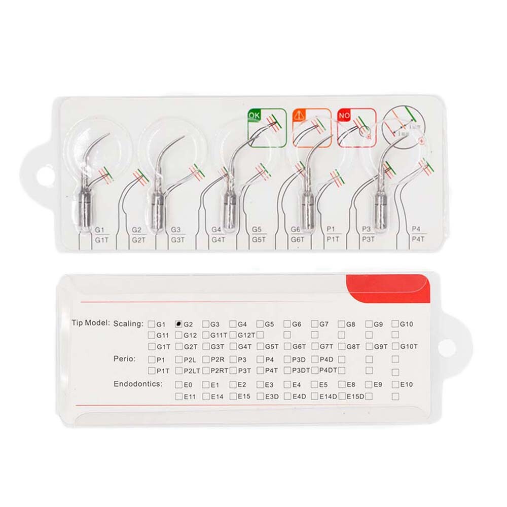 5Pcs/pack Dental WOODPECKER/EMS Ultrasonic Scaler Scaling Perio Endodontics Tips