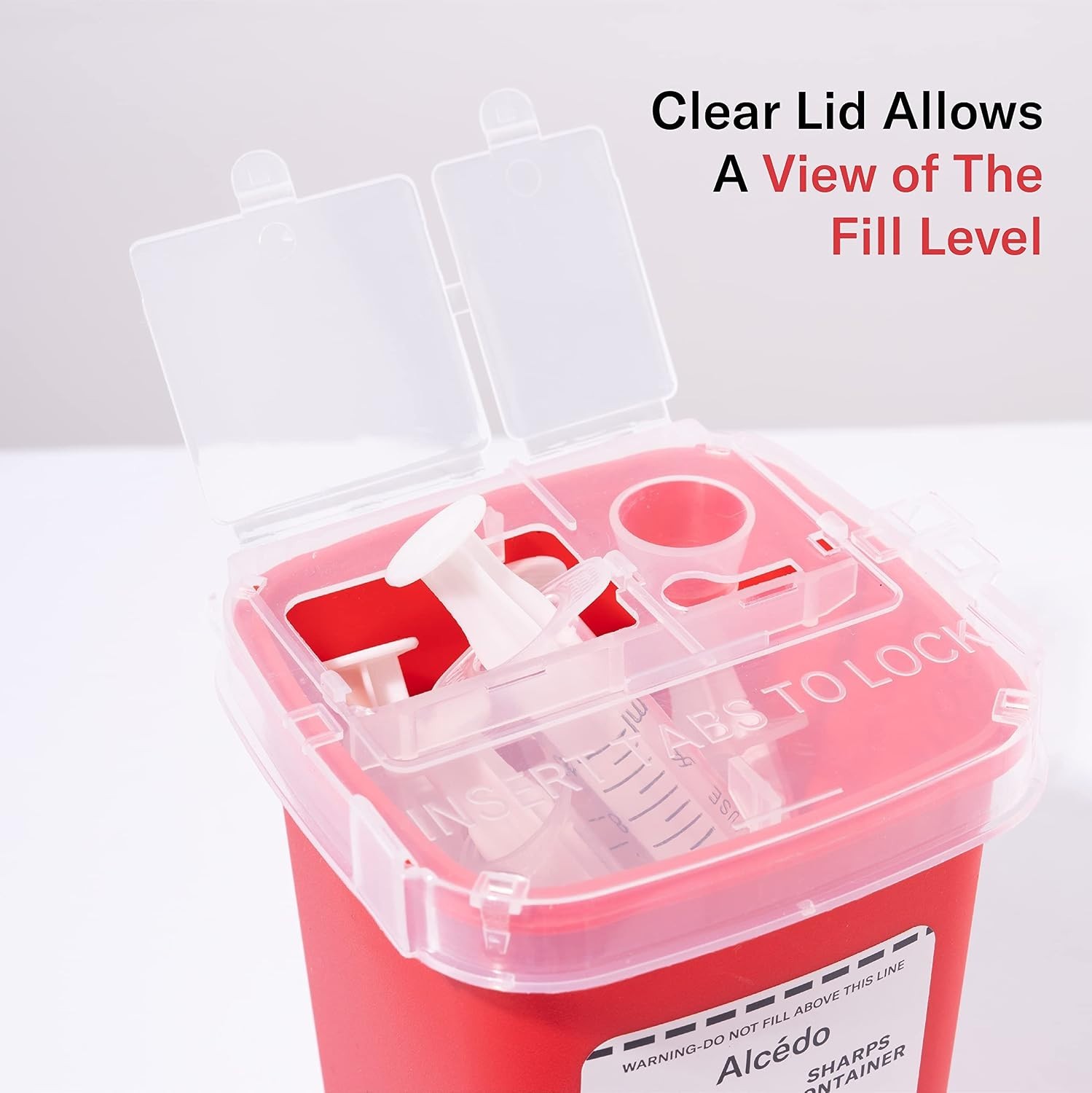 Portable 1 Quart Sharps Container Set for Home & Professional Use – 3 Count