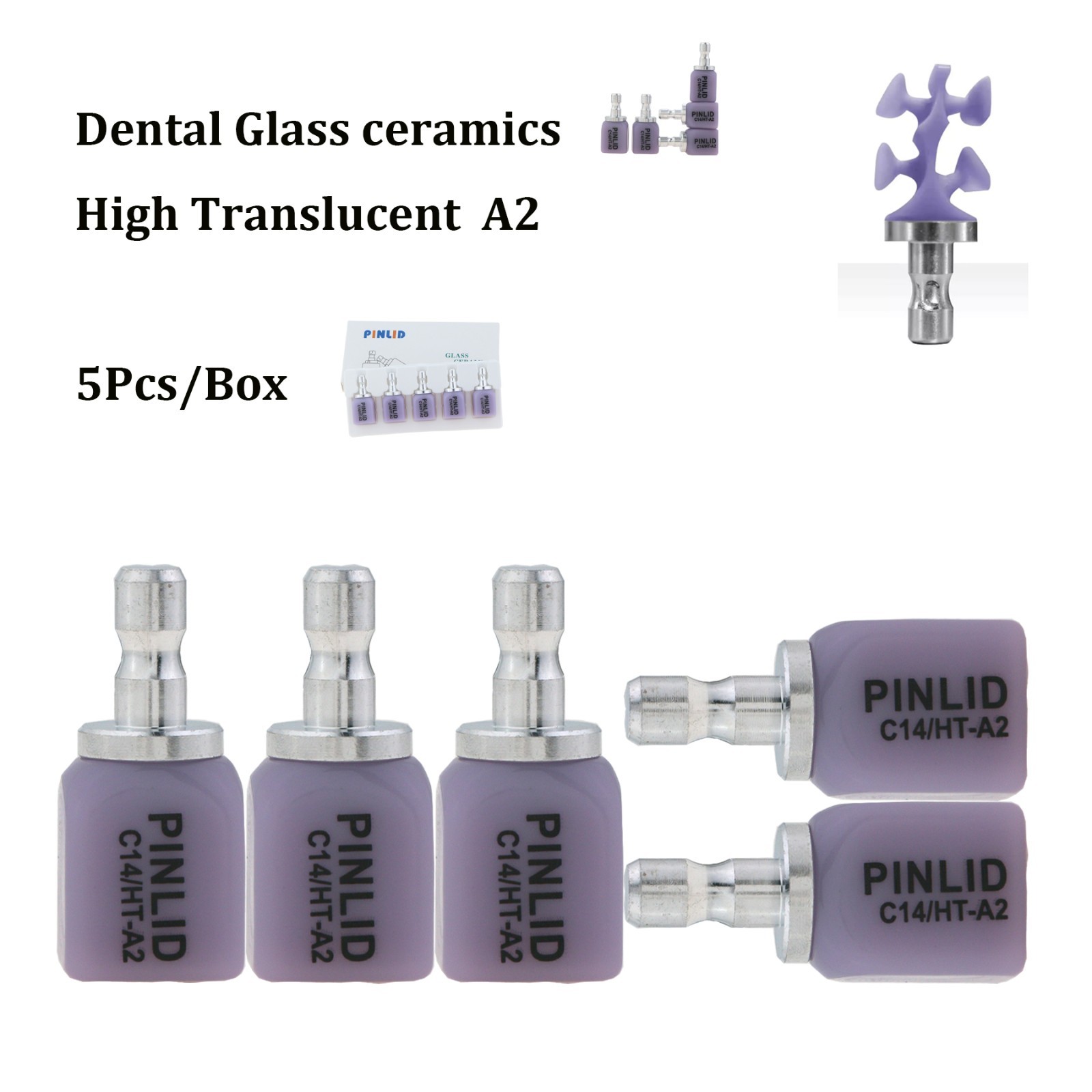 US C14 Ceramic Lithium Disilicate Blocks Cerec E.MAX CAD HT/LT A1 A2 A3 A3.5
