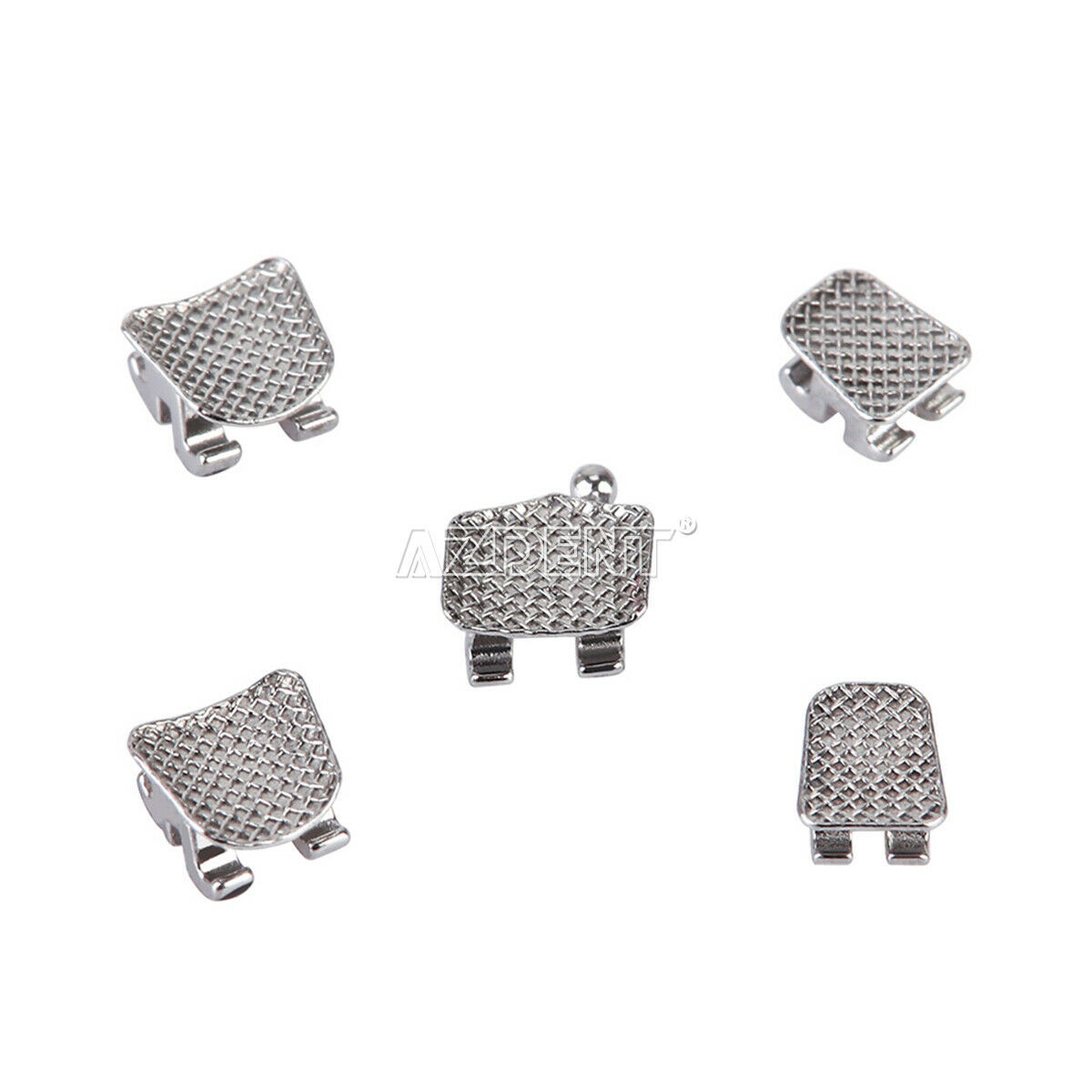 10 Packs AZDENT Dental Orthodontic Brackets Braces Metal Mini Roth.018 Hooks 345