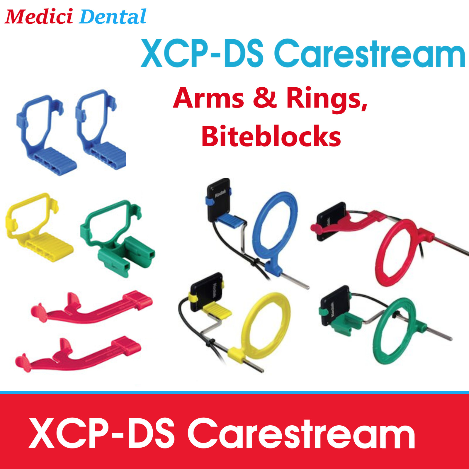 Dental X-Ray XCP-DS Carestream Kodak 6100 Kit Digital Sensor Holders, Arm, Rings