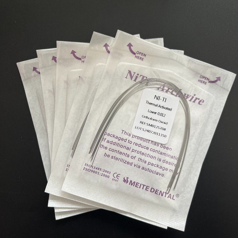 10 Packs Dental Orthodontic Thermal Activated Niti Round Arch Wires Ovoid Form
