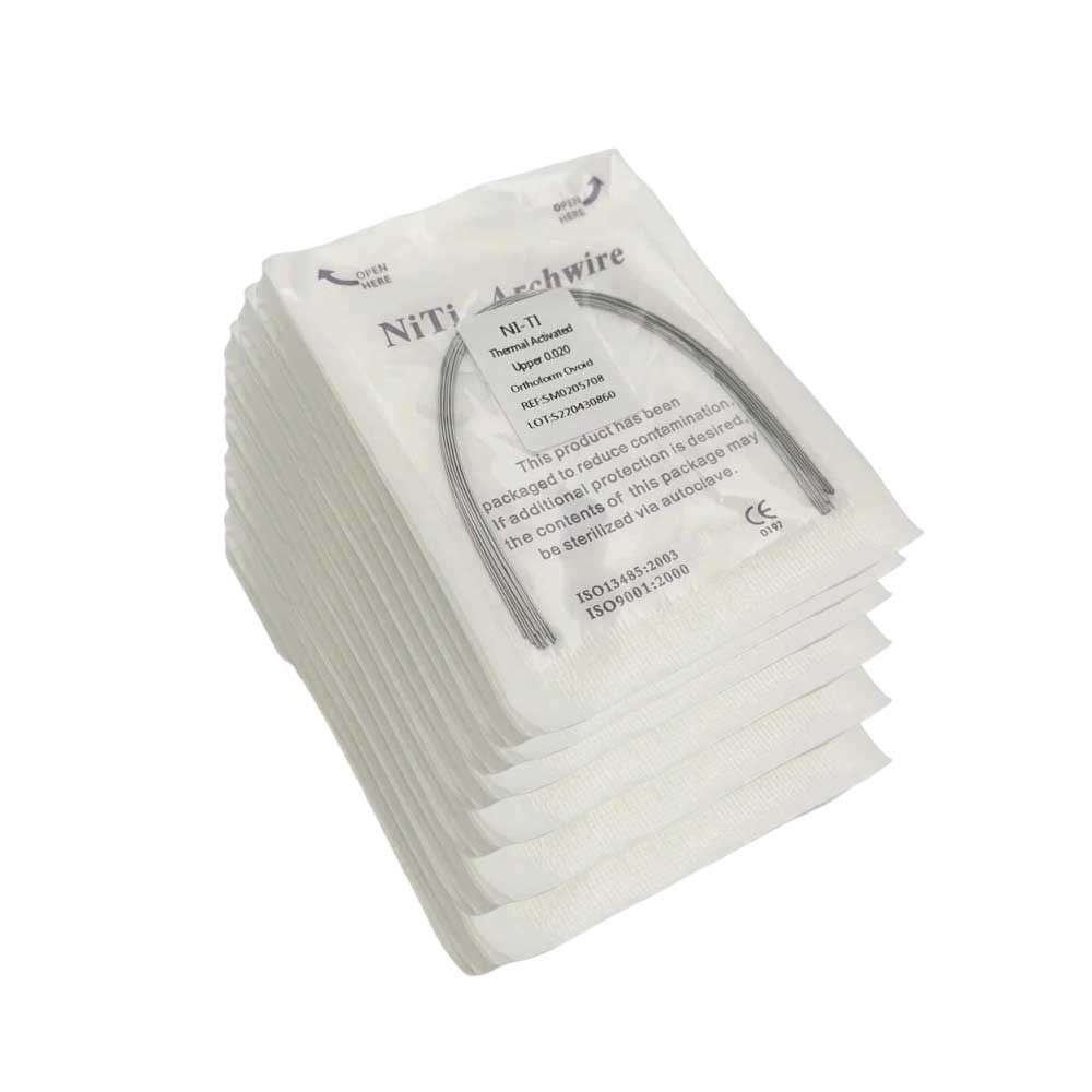 1-200packs Dental Orthodontic Heat Thermal Activated NITI Arch Wires Ovoid Round