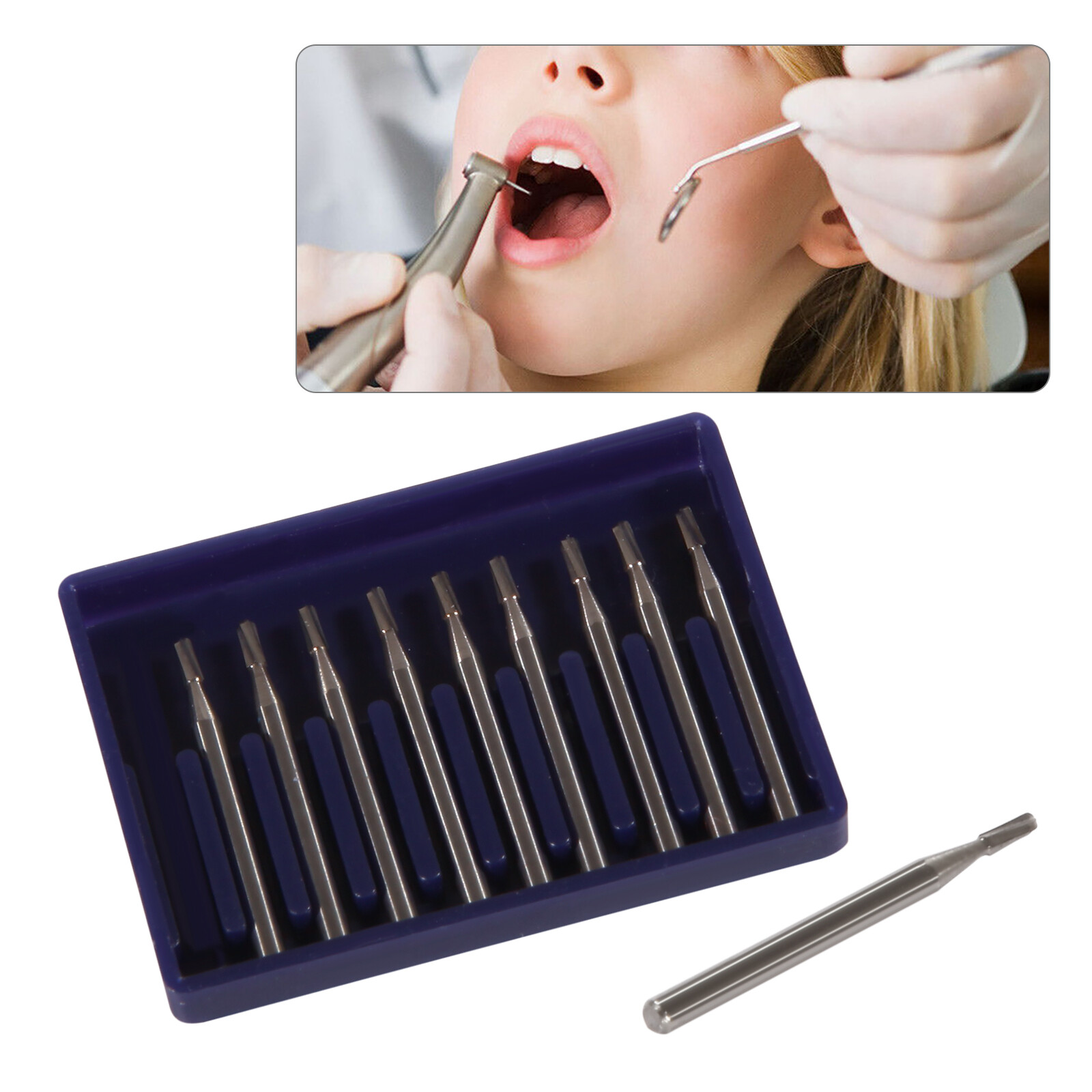 Dental FG-245 Tungsten Steel Carbide Burs Pear Drills for High-Speed Handpiece