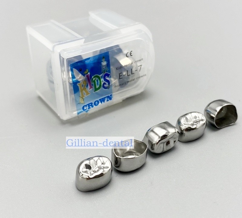 5pcs/box Dental Primary Pediatric Teeth Molar Crowns Kids Crown Stainless Steel