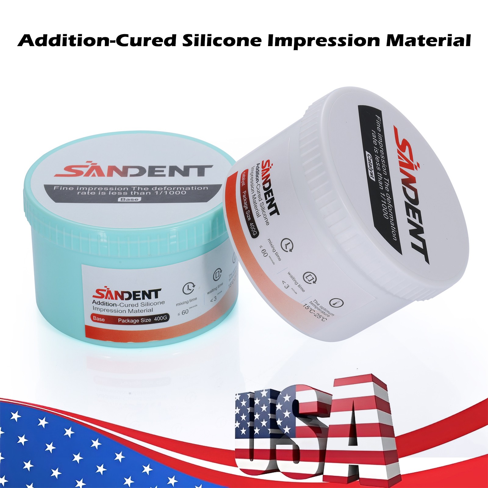 Dental Putty Fast Set PVS VPS Impression Material Silicon Base+Catalystst SA