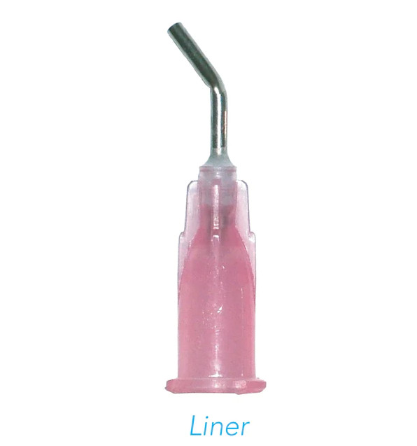 PacDent type Disposable, blunt end pre-bent needle tips for Etchants, flowables