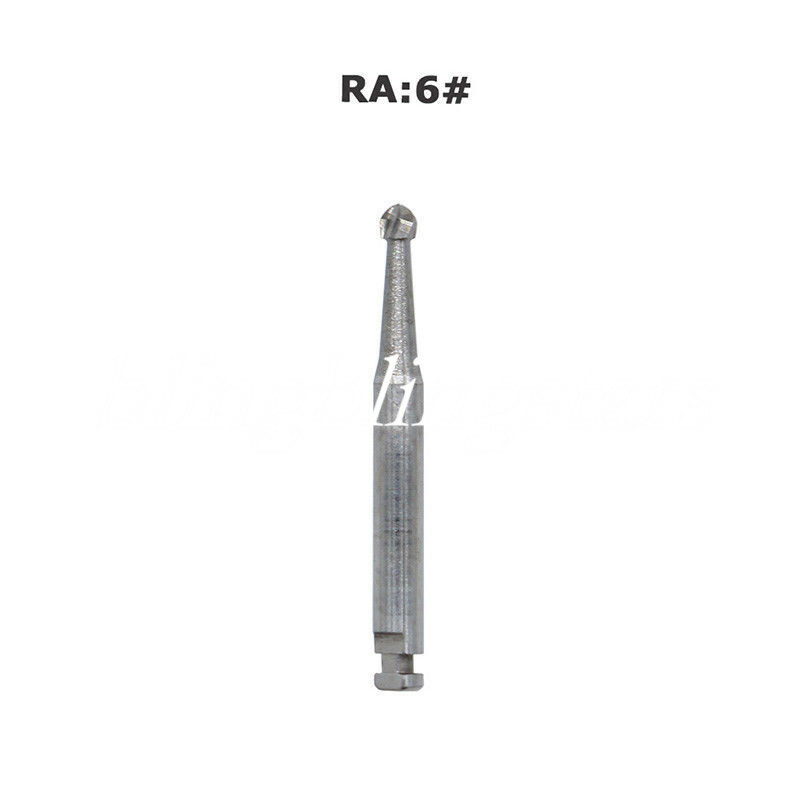 5 Pcs/Box Dental Carbide Bur Round for Slow Speed Latch Type RA#1-#8 Burs Angle