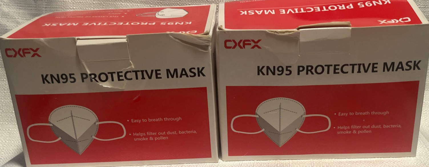 2 Boxes (30ct each) CXFX 30 KN95 Protective 5 Layer Face Mask Disposable