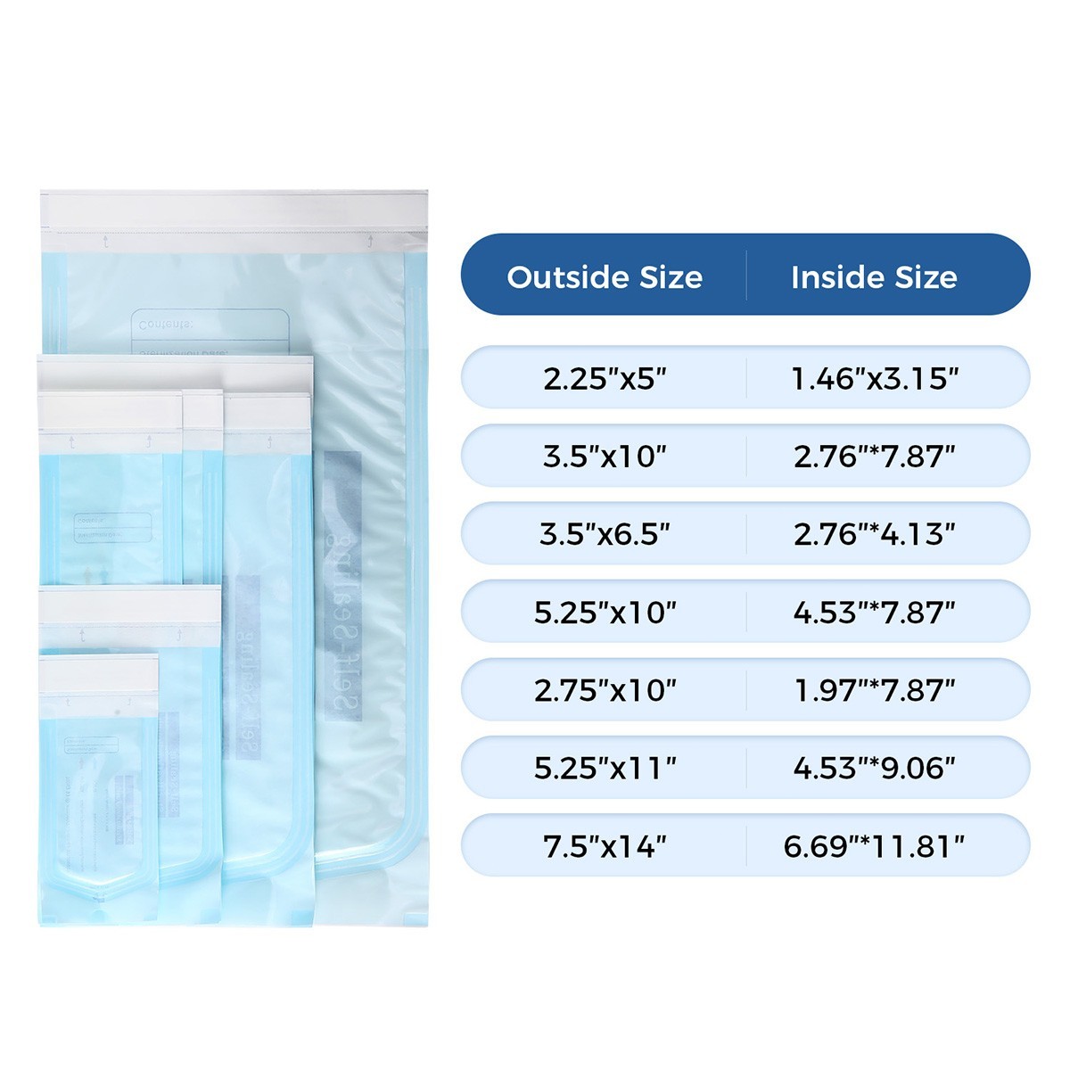 Medical Dental Self Sterilization Pouches Autoclave Sterilizer Bags Tattoo Nail