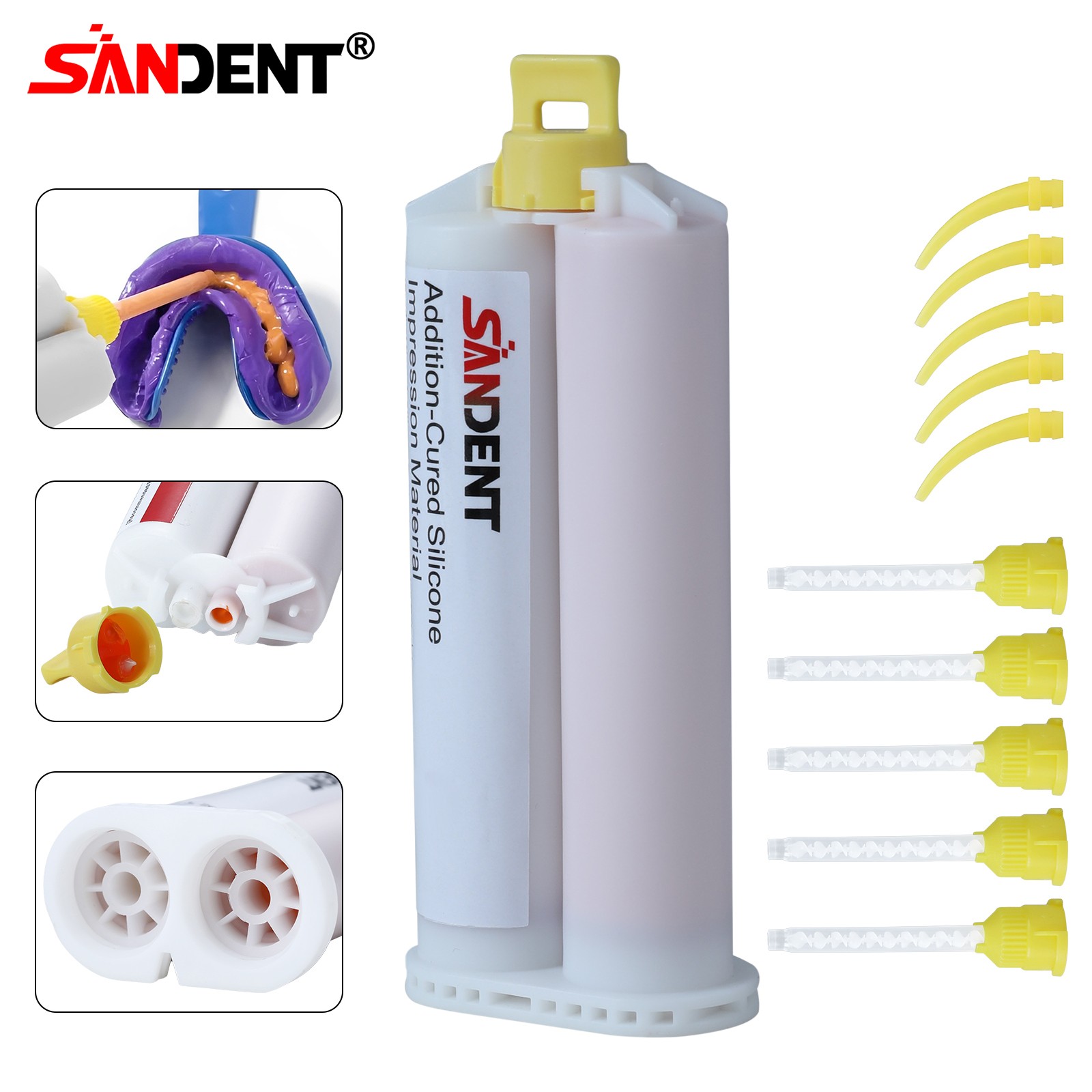 FAST SET Light Body Dental Impression Material VPS 50ml 5 Tips