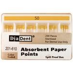 Diadent Paper Points – ISO Sizes, 50 200/Pkg